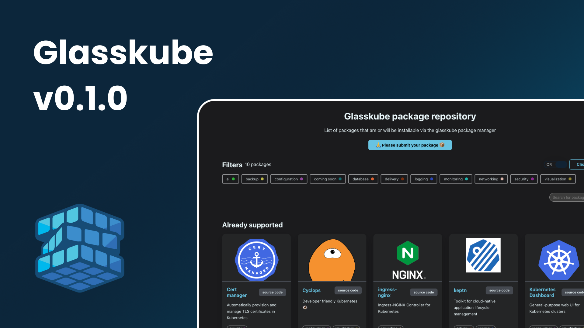 Glasskube v0.1.0 thumbnail